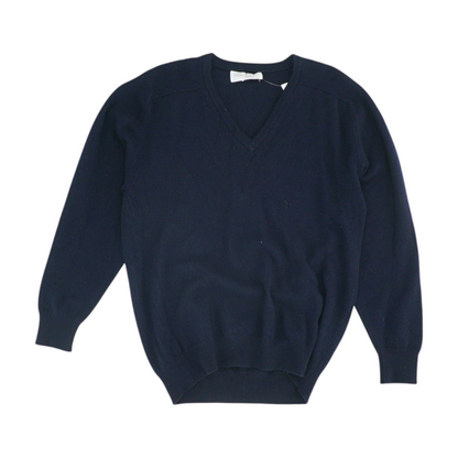 Vintage Navy Solid Pullover Sweater