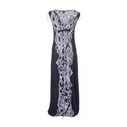 Beige Abstract Maxi Dress