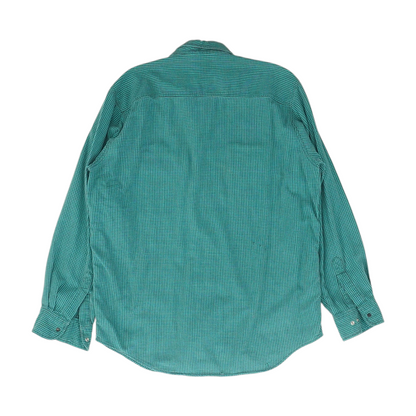 Green Check Long Sleeve Button Down