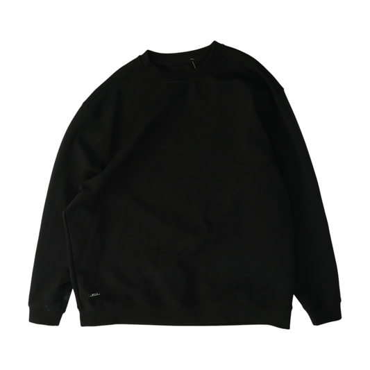 Black Solid Sweatshirt Pullover
