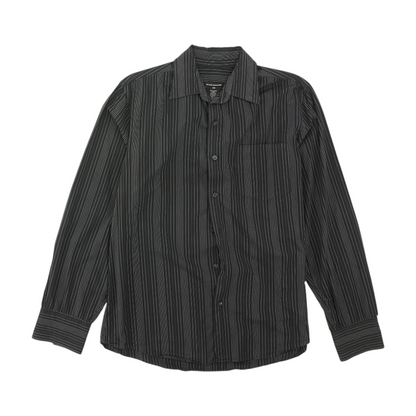 Black Striped Long Sleeve Button Down