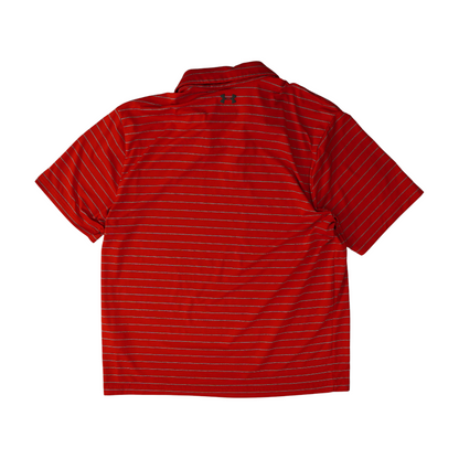Red Striped Short Sleeve Polo