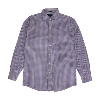 Purple Check Long Sleeve Button Down