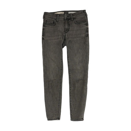 Gray Solid High Rise Skinny Leg Jeans