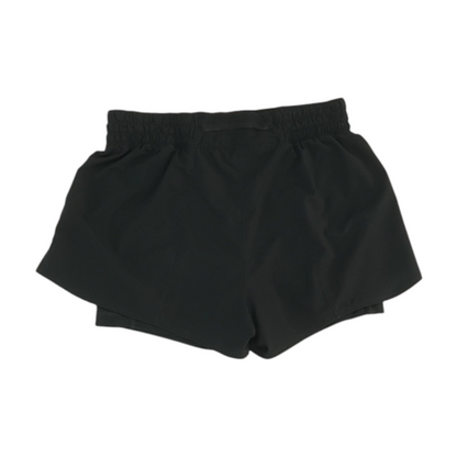 Black Solid Active Shorts