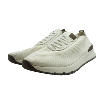 White Low-Top Athletic Shoes