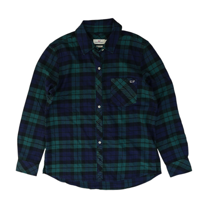 Green Plaid Button Down