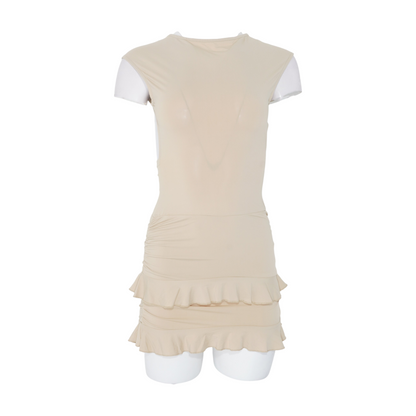 Beige Mini Dress