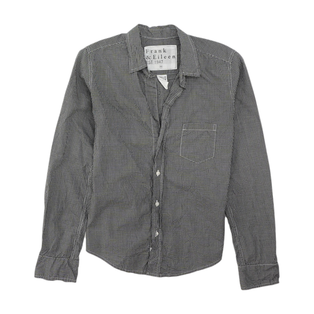 Black Check Button Down