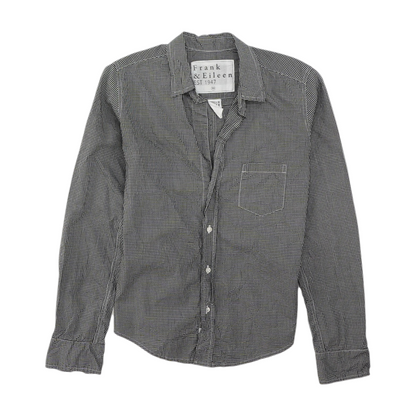 Black Check Button Down