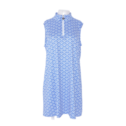 Blue Print Mini Dress