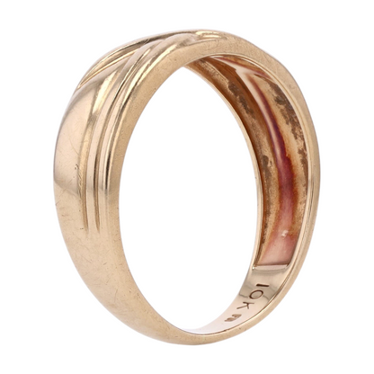 10K Yellow Gold Diamond Band Ring