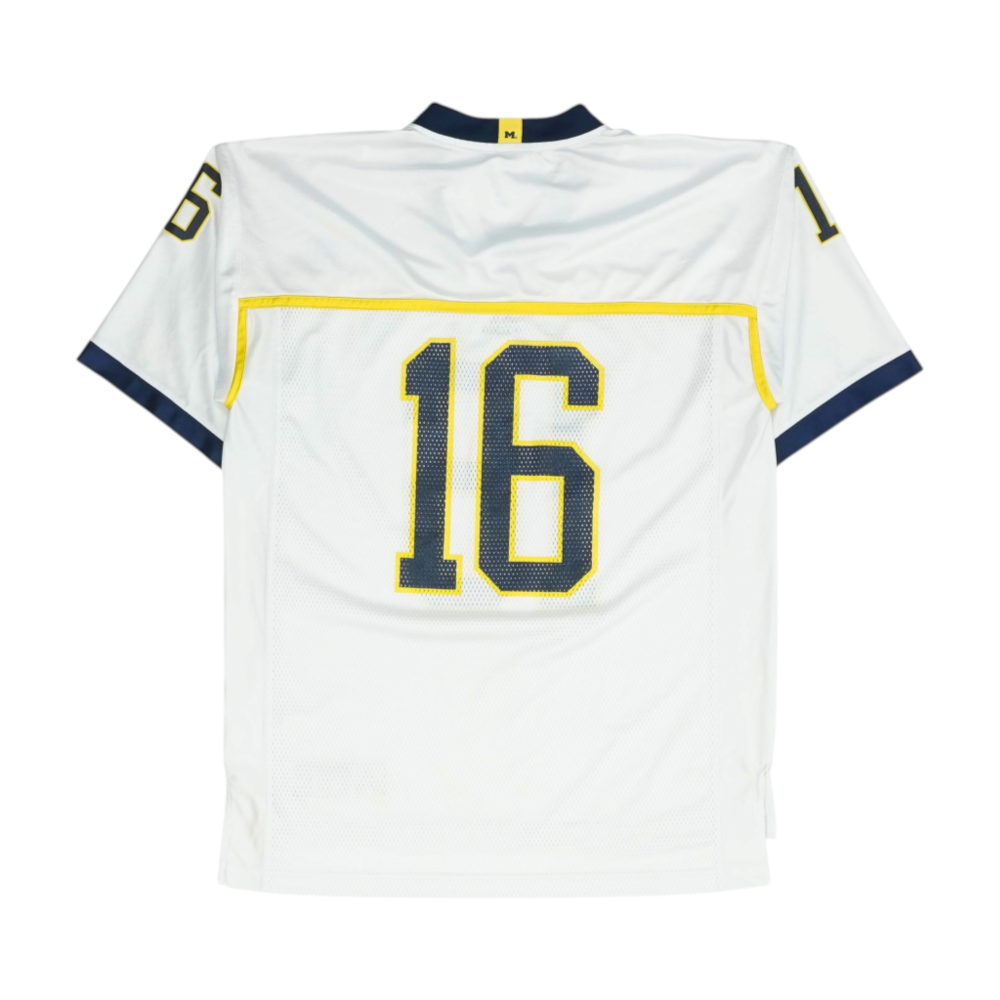 Men's White Michigan Wolverines Short Sleeve Jersey