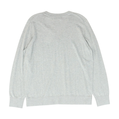 Gray Solid Pullover Sweater