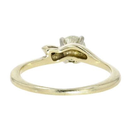 1/2 Ct 14K Gold Round Diamond With Diamond Accent Engagement Ring