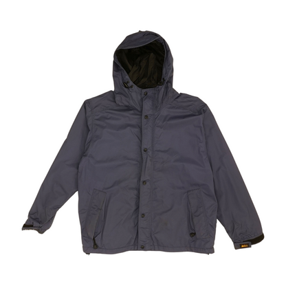Blue Solid Rain Jacket