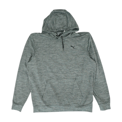 Gray Solid Hoodie Pullover