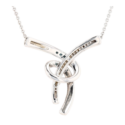 Sterling Silver Diamond Pendant Necklace