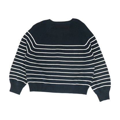 Navy Striped Pullover Sweater