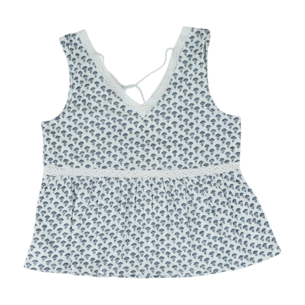 Lucky Brand Blue Print Blouse – Image 2