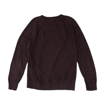 Brown Solid Pullover Sweater