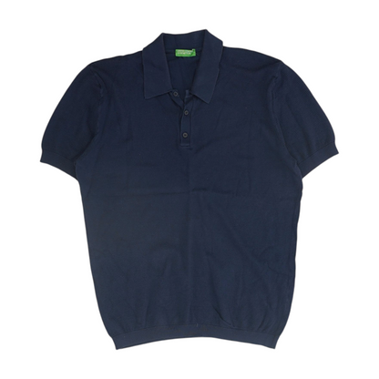 Navy Solid Short Sleeve Polo