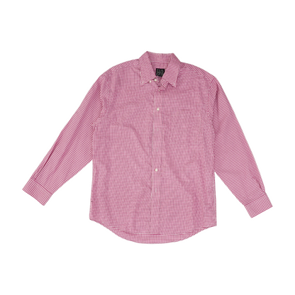Pink Check Long Sleeve Button Down