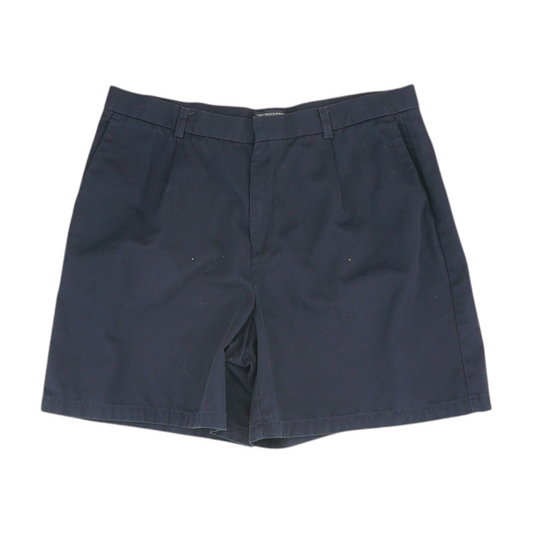 Navy Plus Size Solid Chino Shorts