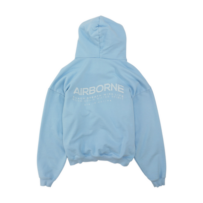 Blue Solid Hoodie Pullover