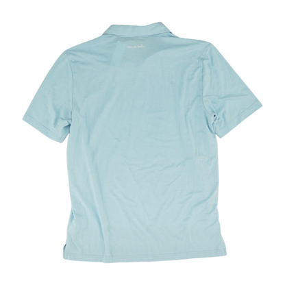 Blue Striped Short Sleeve Polo