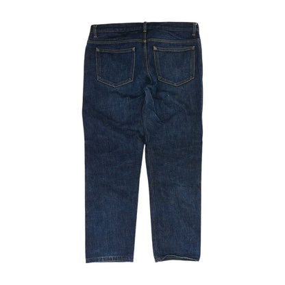 Navy High Rise Straight Leg Jeans