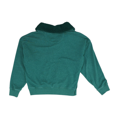 Green Solid 1/4 Zip Pullover