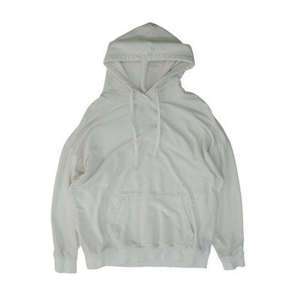 White Solid Hoodie Pullover