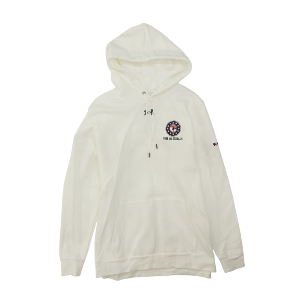 White Solid Hoodie Pullover
