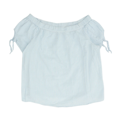 Blue Maternity Striped Blouse