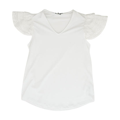 White Solid Sleeveless Blouse