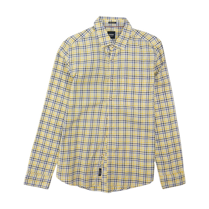 Yellow Plaid Long Sleeve Button Down