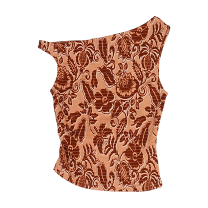 Peach Floral Blouse