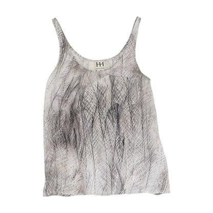 Beige Graphic Blouse