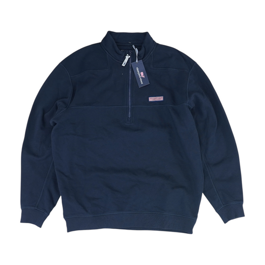 Navy Solid 1/4 Zip Pullover