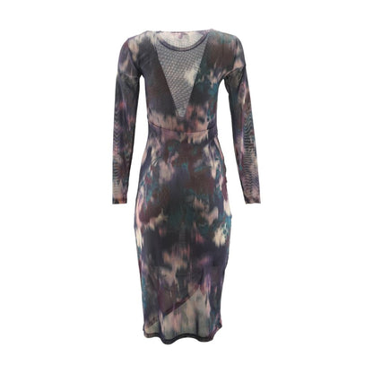 Purple Tie Dye Midi Dress