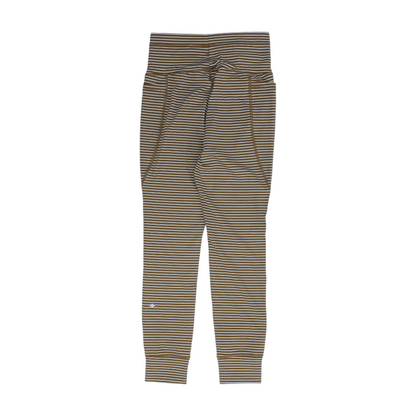 Brown Striped Active Leggings