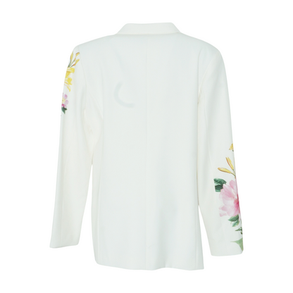 Ivory Floral Blazer