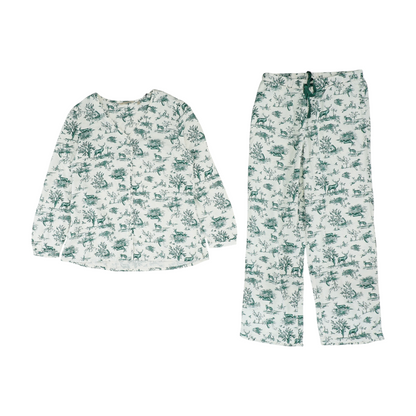 Ivory Print Pajama Set