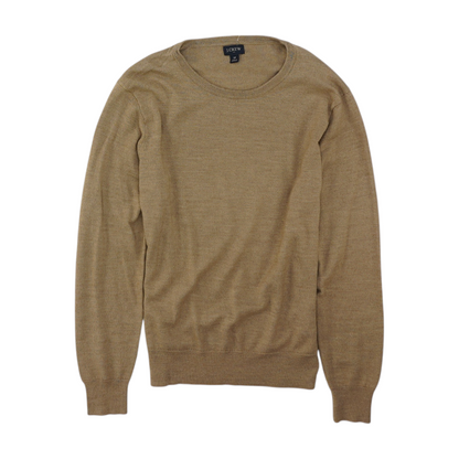 Brown Solid Pullover Sweater