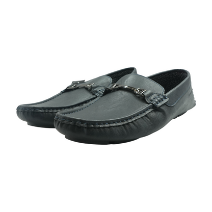 Navy Slip-On Dress Shoes