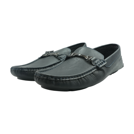 Navy Slip-On Dress Shoes