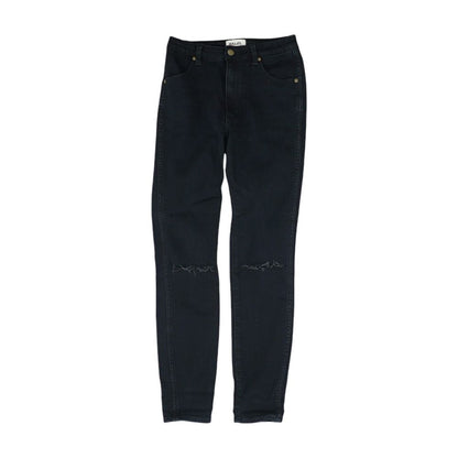 Black Solid Low Rise Skinny Leg Jeans