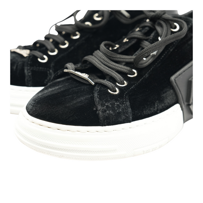 Lo-Top Hexagon Sneakers in Patent Leather and Velvet