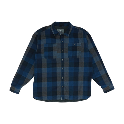Navy Check Flannel Button Down